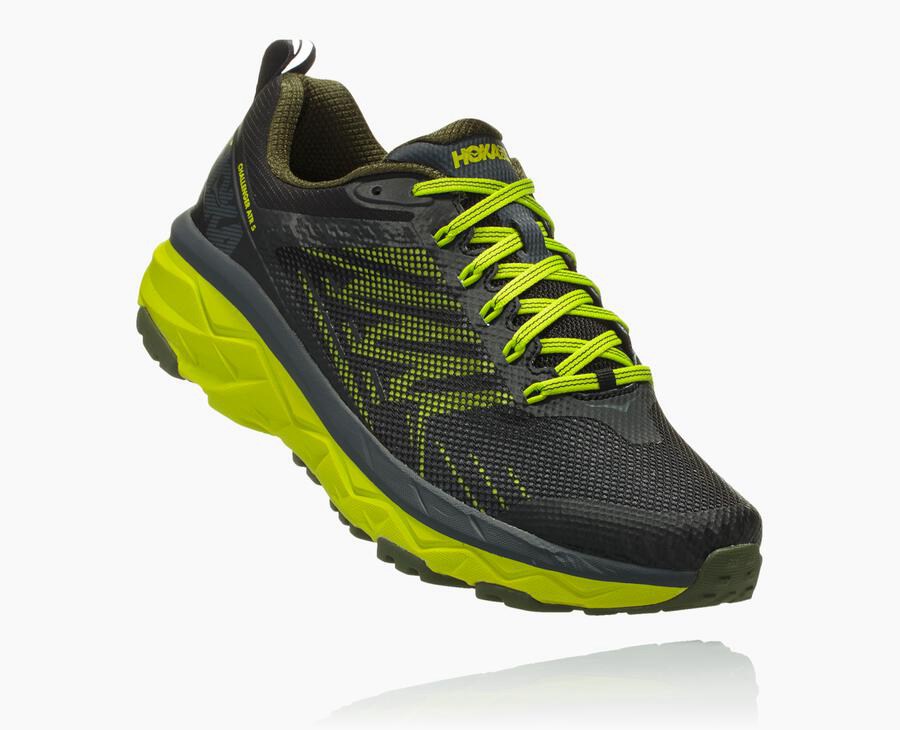 Tenis Trail Hoka One One Masculino Pretas/Verdes - Challenger Atr 5 - 321-TKAWRS